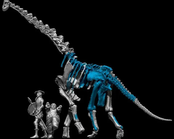 Sauropode Qunkasaura pintiquiniestra région de Cuenca, en Espagne